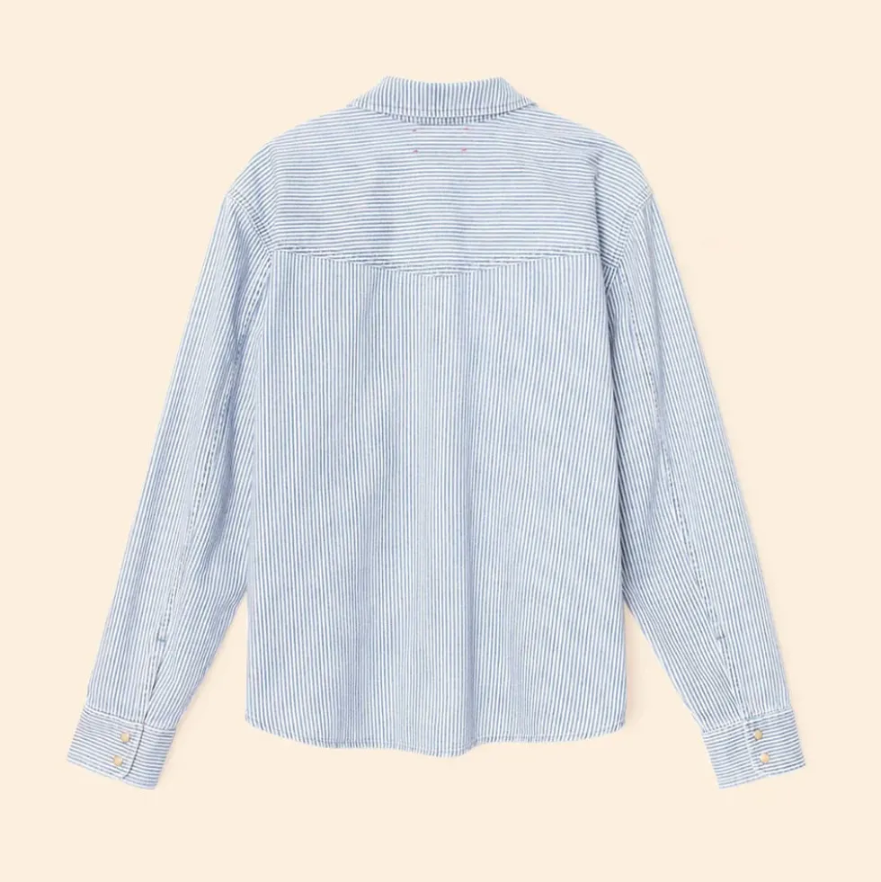 Xirena - Chemise Byron Denim - Bleu Railroad